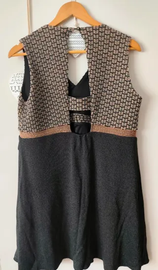 Vestido NKN Nekane Beige y Negro