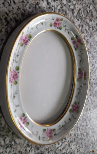 Portafoto in porcellana decorato