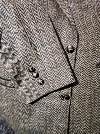 Americana tweed hombre verde oliva