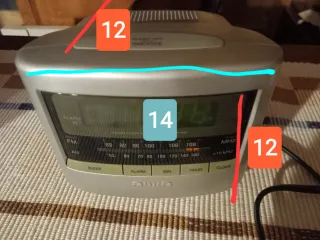 Radiosveglia Aiwa grigio/argento