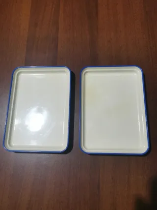 Set 4 Tazzine Picnic Campeggio Blu