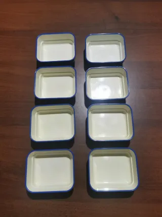 Set 4 Tazzine Picnic Campeggio Blu