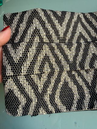 Bolso Clutch artesanal  Tejido Lujo Hilo Dorado