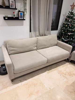 Sofá de 3 plazas beige