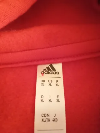 Sudadera Adidas Roja con Capucha