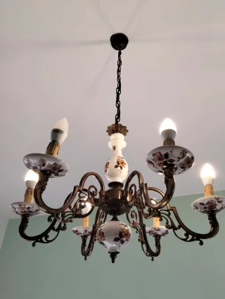 Lampadario vintage dipinto a mano