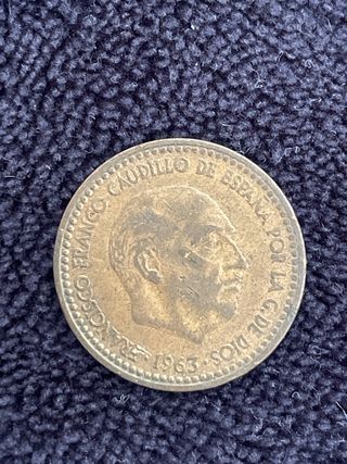 Moneda 1 Peseta Franco 1963 escucho ofertas serias