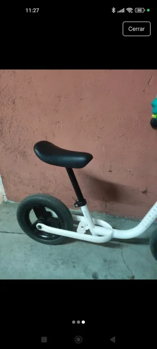 Bicicleta sin pedales Runride 100 blanco