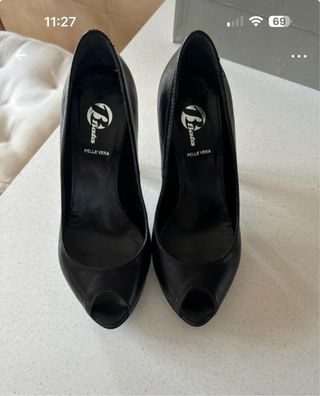 Scarpe con plateau Bata nere nuove mai usate