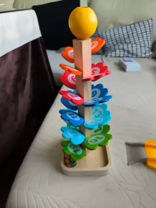 Juego de madera para canicas