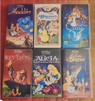 Lote 6 Cintas VHS Disney Clásicos
