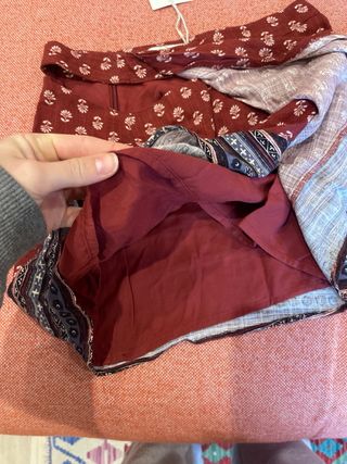 Falda tipo pareo estampado étnico