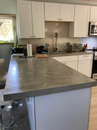 Encimera de hormigón a medida.