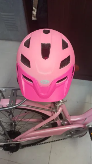 Bicicleta Monty Rosa con Cesta y Bici pequeña.