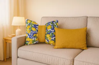 Coppia cuscini decorativi limoni