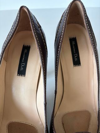 Zapatos tacón Massimo Dutti marrones