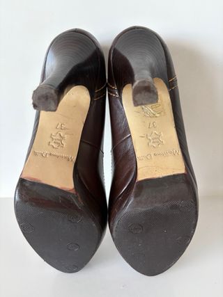 Zapatos tacón Massimo Dutti marrones