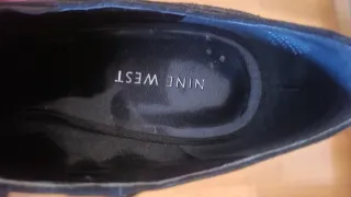 Botines Nine West Tacón Ante Negro