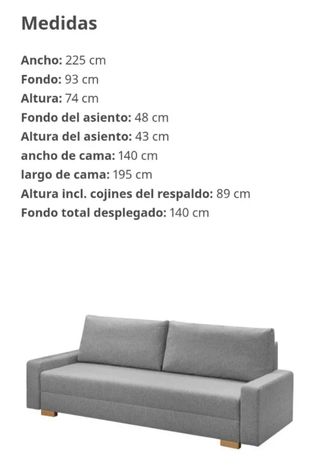 Divano letto IKEA Grälviken Grigio