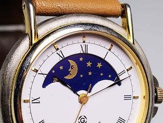 Orologio vintage Night & Day placcato oro 1979