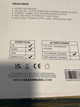 Teclado Electrónico con Soporte y Auriculares