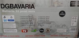 Batteria DGBAVARIA 25 pz antiaderenti