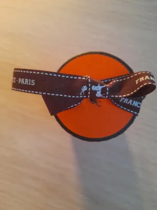 Pañuelo Seda Hermès Naranja y Rosa