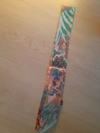 Pañuelo Seda Hermès Naranja y Rosa