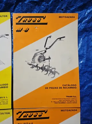 Lote 4 Catálogos TRUSS Motocultor y Motoazada