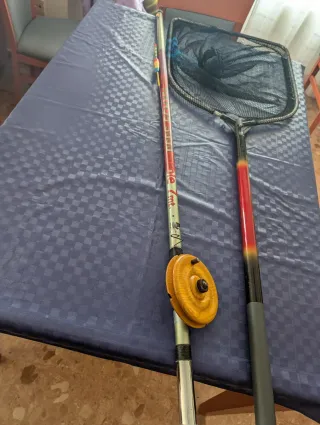 Sacadera 6,30m y caña de pescar 7m