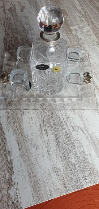 Juego Licores y Chupitos Cristal y Metal