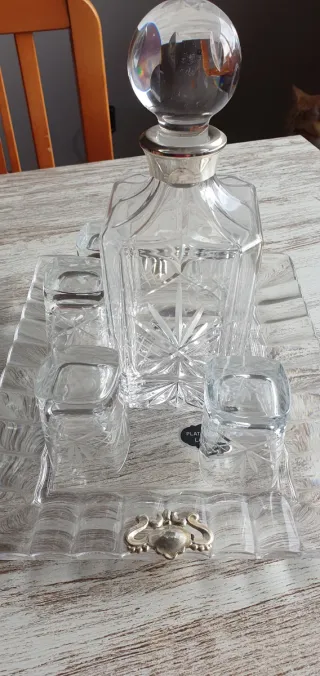 Juego Licores y Chupitos Cristal y Metal