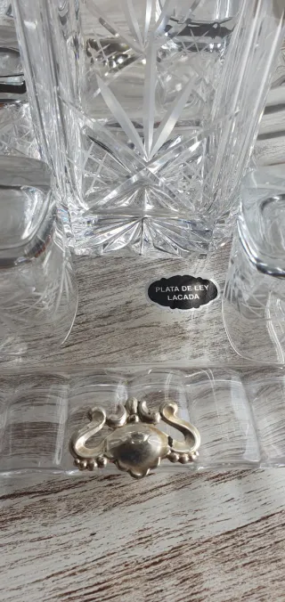 Juego Licores y Chupitos Cristal y Metal