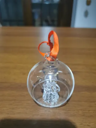 Pallina di Natale Angelo Vetro Dorato