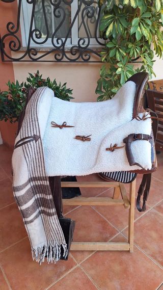 Silla Vaquera de Cuero Marrón