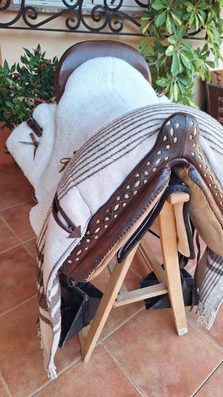 Silla Vaquera de Cuero Marrón