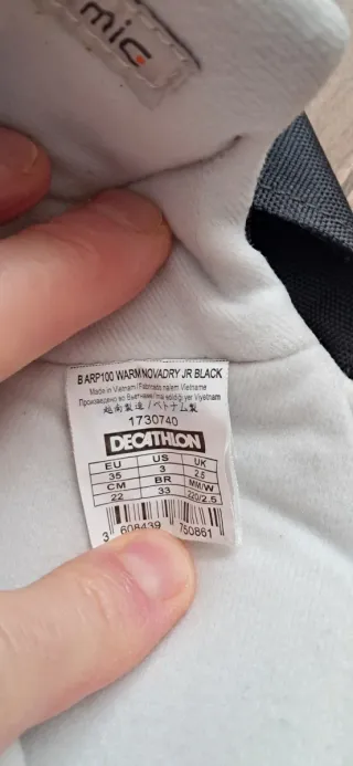 Botas Nieve Junior Quechua Negras Talla 35