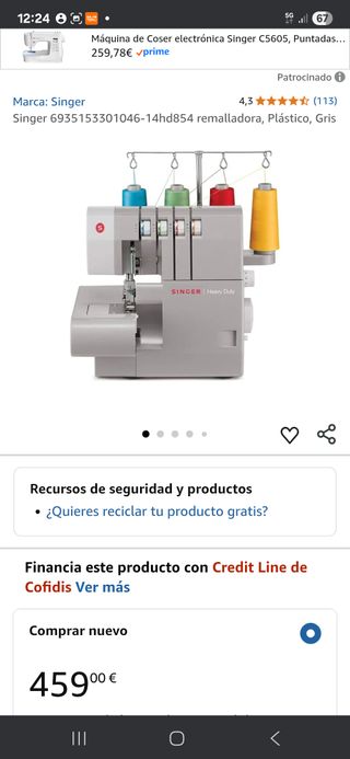 Remalladora Singer Heavy Duty