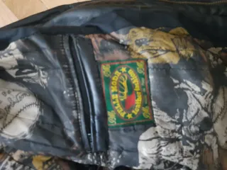 Cazadora Cuero Vintage Negra