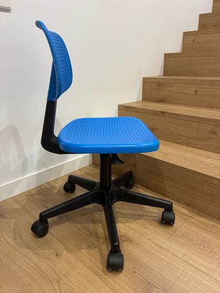 Silla oficina infantil azul