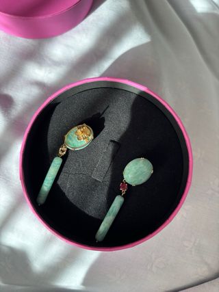 Pendientes Tous Amazonita y Rubí Vita Largos