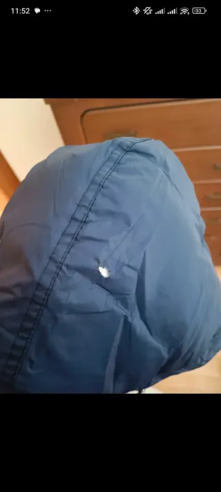 Abrigo de plumas azul Zara