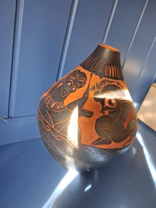 Jarrón de cerámica terracota