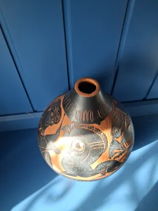 Jarrón de cerámica terracota