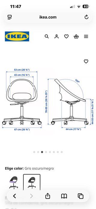 Sillas de confidente negras y grises