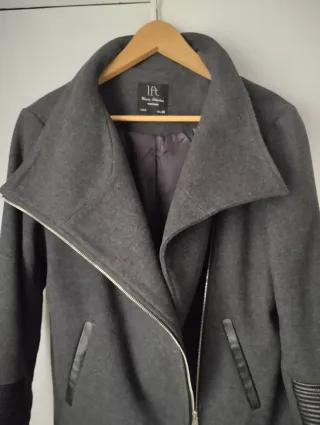Chaqueta Zara de paño gris sz L
