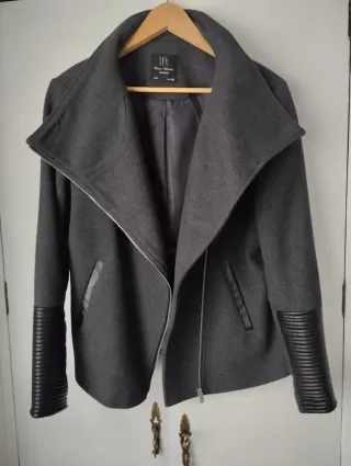 Chaqueta Zara de paño gris sz L
