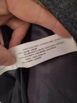Chaqueta Zara de paño gris sz L