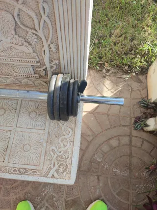 Barra de pesas con discos