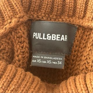 Maglione Pull&Bear marrone collo alto – Taglia XS